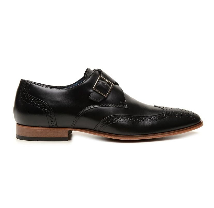 Monk Strap Brogue Preto